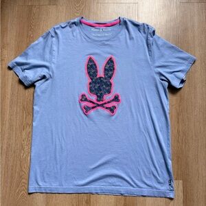 Psycho Bunny Graphic T Shirt Men's Light Purple 100% Pima Cotton XL Size 7